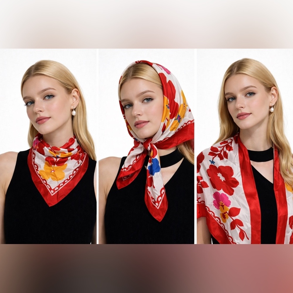 CollectionEighteen floral square scarf